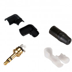 Neutrik NTP3RC-B Right Angle Stereo Jack 3.5mm mini Plug Black Gold Contacts