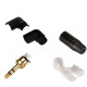 Neutrik NTP3RC-B Right Angle Stereo Jack 3.5mm mini Plug Black Gold Contacts