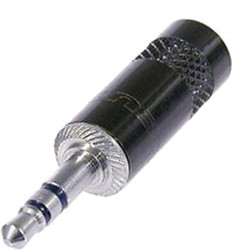 Neutrik Rean NYS231B Inline 3.5mm Stereo Mini Jack Plug Black Silver