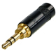 Neutrik Rean NYS231BG Inline 3.5mm Stereo Mini Jack Plug Black Gold