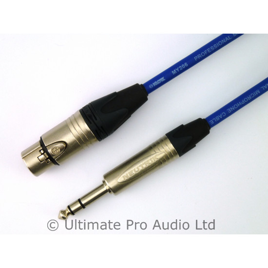 Neutrik Klotz Female XLR To Balanced TRS 1/4" Jack Lead Tour Grade