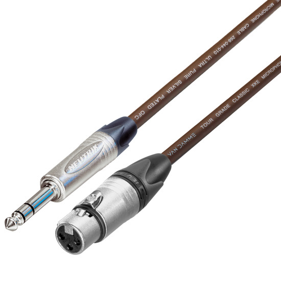 Van Damme Neutrik Female XLR To Balanced TRS 1/4" Jack Lead Tour Grade