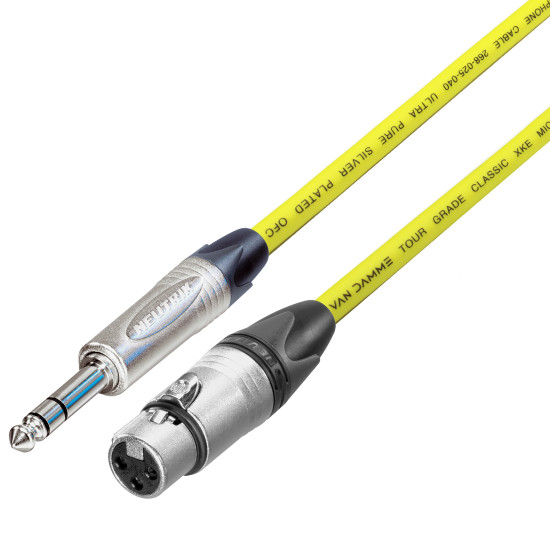 Van Damme Neutrik Female XLR To Balanced TRS 1/4" Jack Lead Tour Grade