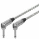 Van Damme Guitar Cable Lead Neutrik Right Angle 1/4" Silver Colour Jacks