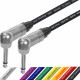 Van Damme Guitar Cable Lead Neutrik Right Angle 1/4" Silver Colour Jacks