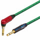 Van Damme Neutrik 1/4 Inch Straight Black Gold to Right Silent Jack Lead