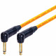 Van Damme Guitar Cable Lead Neutrik 1/4 Inch Black Gold Right Angle Jacks