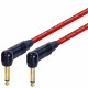 Van Damme Guitar Cable Lead Neutrik 1/4 Inch Black Gold Right Angle Jacks