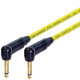 Van Damme Guitar Cable Lead Neutrik 1/4 Inch Black Gold Right Angle Jacks