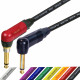 Van Damme Neutrik 1/4" Right Angle Black Gold to Right Angle Silent Jack Lead