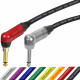 Van Damme Neutrik 1/4" Right Angle Silver to Right Angle Silent Jack Lead