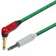 Van Damme Guitar Cable Lead Neutrik 1/4" Straight White to Right Angle Silent Jack