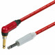 Van Damme Guitar Cable Lead Neutrik 1/4" Straight White to Right Angle Silent Jack