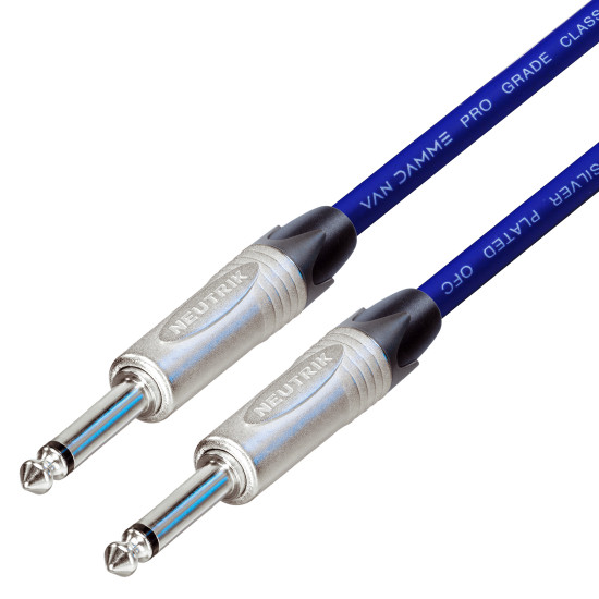 Van Damme Guitar Cable Lead Neutrik 1/4" Straight Nickel Jacks