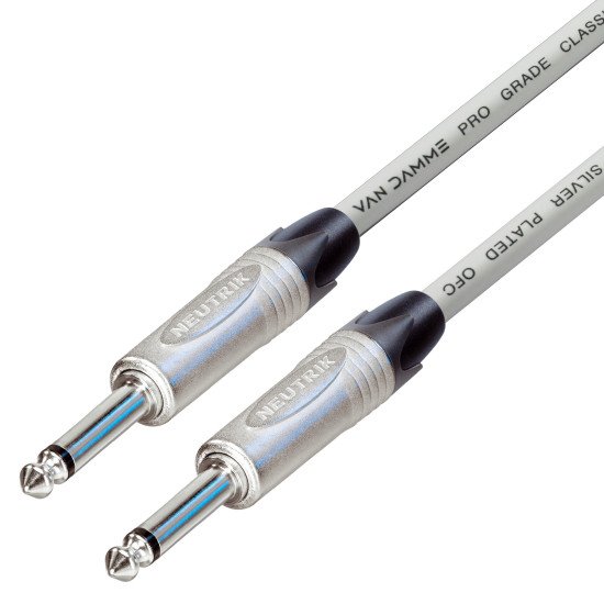 Van Damme Guitar Cable Lead Neutrik 1/4" Straight Nickel Jacks