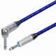 Van Damme Guitar Cable Lead Neutrik 1/4" Right Angle to Straight Silver Jack