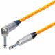 Van Damme Guitar Cable Lead Neutrik 1/4" Right Angle to Straight Silver Jack