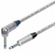 Van Damme Guitar Cable Lead Neutrik 1/4" Right Angle to Straight Silver Jack