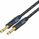 Van Damme Guitar Cable Neutrik 1/4" Straight Black Gold Jack Lead 