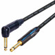 Van Damme Guitar Cable Neutrik 1/4" Straight To Right Angle Black Jack Lead