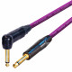 Van Damme Guitar Cable Neutrik 1/4" Straight To Right Angle Black Jack Lead
