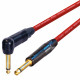 Van Damme Guitar Cable Neutrik 1/4" Straight To Right Angle Black Jack Lead