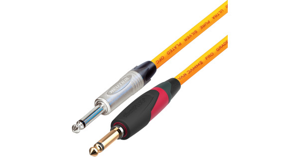 Van Damme Guitar Cable Lead Neutrik 1/4 Inch Black Gold Right