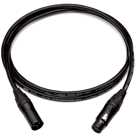 Klotz M5 Microphone XLR Cable Neutrik Black Gold Female Male XLR Lead