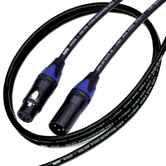 Klotz M5 Microphone XLR Cable Neutrik Black Gold Female Male XLR Lead
