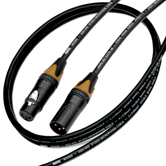 Klotz M5 Microphone XLR Cable Neutrik Black Gold Female Male XLR Lead
