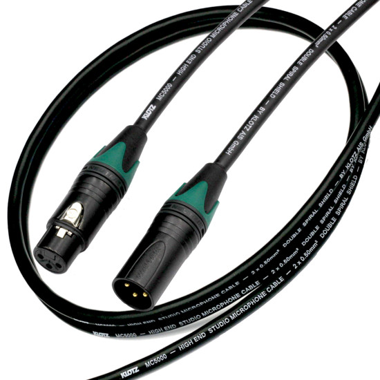 Klotz M5 Microphone XLR Cable Neutrik Black Gold Female Male XLR Lead