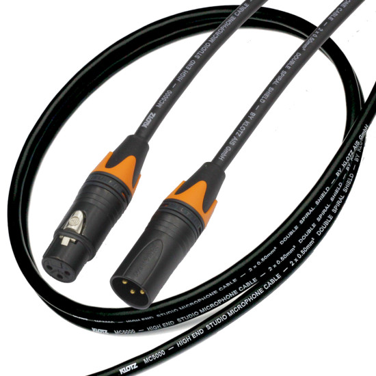 Klotz M5 Microphone XLR Cable Neutrik Black Gold Female Male XLR Lead