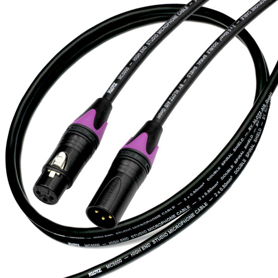 Klotz M5 Microphone XLR Cable Neutrik Black Gold Female Male XLR Lead