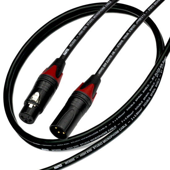 Klotz M5 Microphone XLR Cable Neutrik Black Gold Female Male XLR Lead