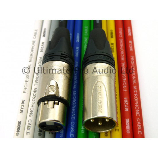 Klotz Mic Microphone Neutrik Male to Female XLR Lead Cable MY206