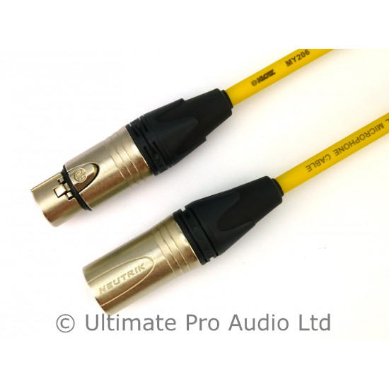 Klotz Mic Microphone Neutrik Male to Female XLR Lead Cable MY206