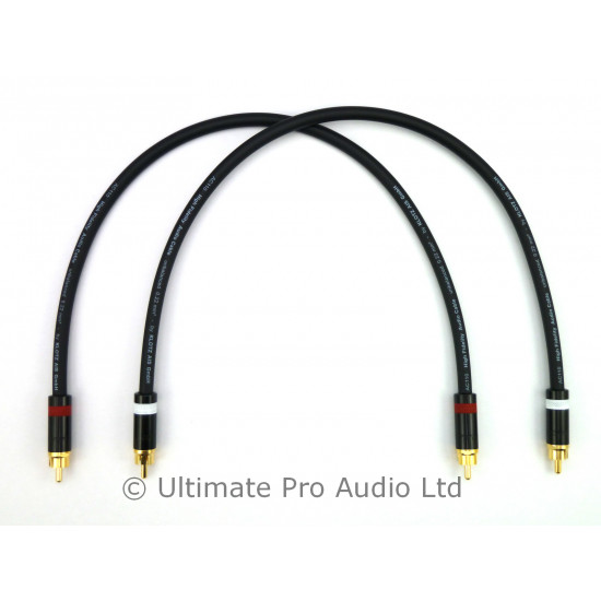 Klotz LO Cap AC110 RCA Phono Leads Handmade Cut to Length Pair