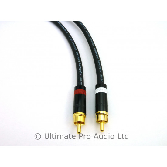 Klotz LO Cap AC110 RCA Phono Leads Handmade Cut to Length Pair