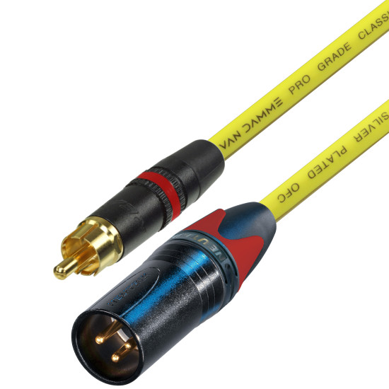 Van Damme RCA to Male XLR cable UPOFC Rean Neutrik Single Cable