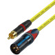 Van Damme RCA to Male XLR cable UPOFC Rean Neutrik Single Cable
