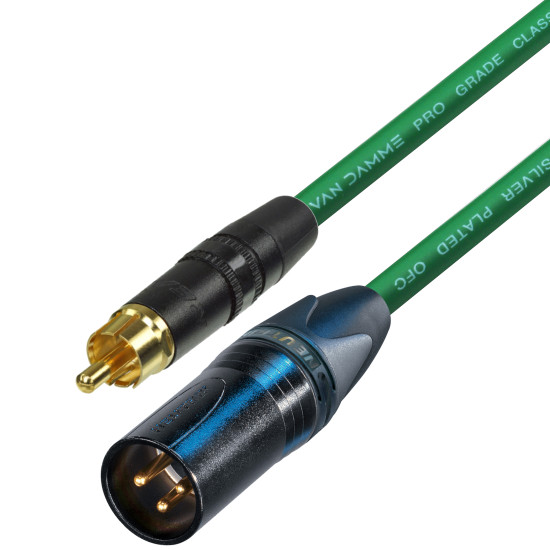 Van Damme RCA to Male XLR cable UPOFC Rean Neutrik Single Cable