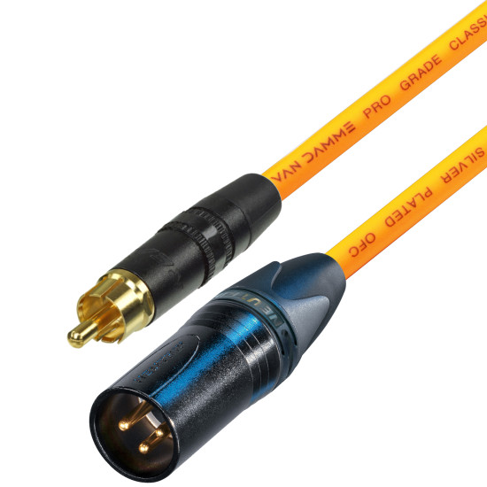 Van Damme RCA to Male XLR cable UPOFC Rean Neutrik Single Cable