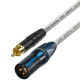 Van Damme RCA to Male XLR cable UPOFC Rean Neutrik Single Cable
