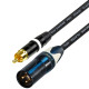 Van Damme RCA to Male XLR cable UPOFC Rean Neutrik Single Cable