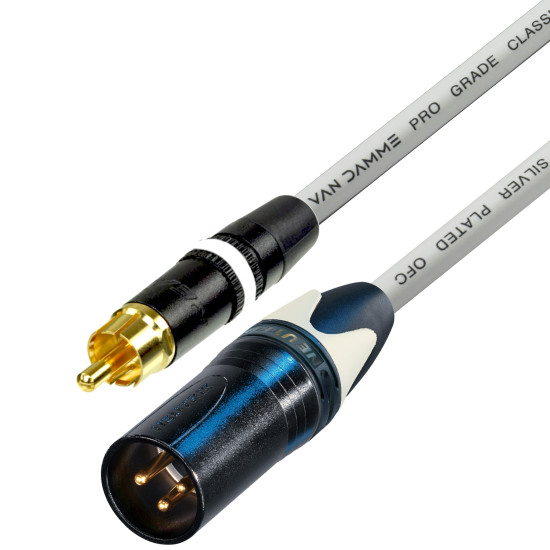Van Damme RCA to Male XLR cable UPOFC Rean Neutrik Single Cable