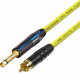 Gold RCA to Mono Jack Cable Silver Plated Van Damme Neutrik 6.35mm 1/4" Lead