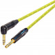 Van Damme Starquad Cable Neutrik TRS 1/4" Plug Black Gold Straight to Right Angle Jack