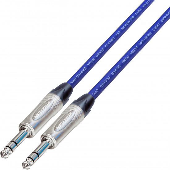 Van Damme Cable Neutrik Balanced TRS 1/4" Jack Plug Lead 