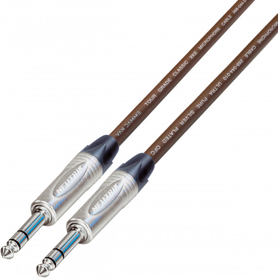 Van Damme Cable Neutrik Balanced TRS 1/4" Jack Plug Lead 