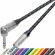 Van Damme Cable Neutrik Balanced TRS 1/4" Jack Plug Straight to Right Angle Cable